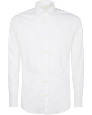 Tintoria Mattei 954 Button-Down Long-Sleeve Shirt - White