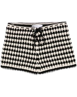 GIUSEPPE DI MORABITO Shorts All'Uncinetto - Nero