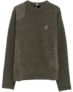 Moncler Logo-Patch Sweater - Green