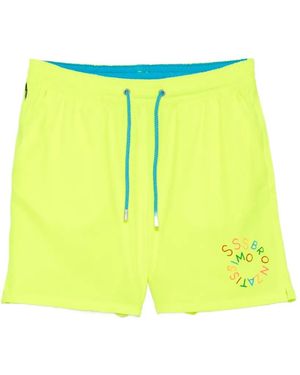 MC2 Saint Barth Comfort Embroidered Drawstring Swim Shorts - Yellow