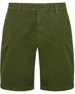 Sun 68 Button-Fastening Shorts - Green