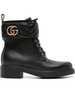 Gucci Botín con Doble G Para Mujer - Negro