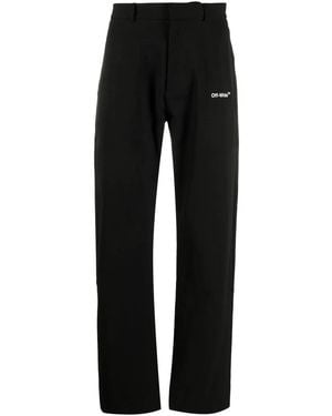 Off-White c/o Virgil Abloh Arrows-Print Straight-Leg Trousers - Black