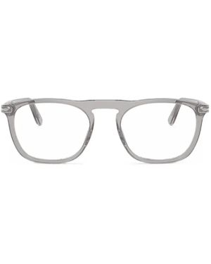 Persol Brille Mit Rundem Gestell - Weiß
