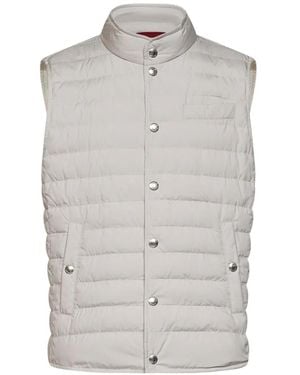 Brunello Cucinelli Padded Vest Bonded Nylon - Grey