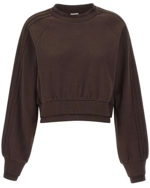 adidas Layered-Look 3-Stripes Jumper - Brown