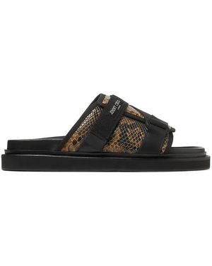 Jimmy Choo Arrow スネークパターン サンダル - ブラック