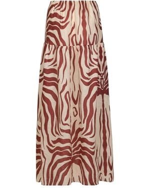 Johanna Ortiz Bohemia Tiered Skirt - Natural