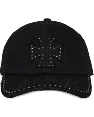 ALICE HOLLYWOOD Casquette À Détails De Clous Et Effet Usé - Black