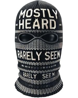 Mostly Heard Rarely Seen Logo-Intarsia Ski Mask - Black