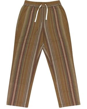 Aimé Leon Dore Striped Drawstring Trousers - Natural