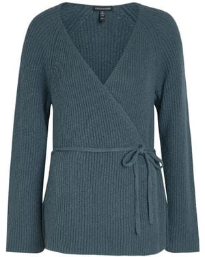 Eileen Fisher Cárdigan Con Cintura Lazada - Azul