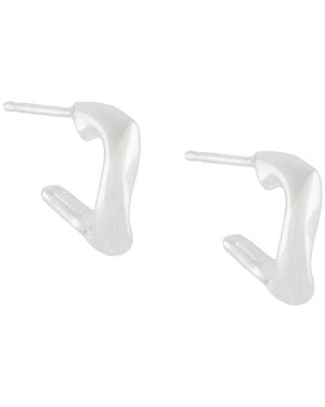 Wouters & Hendrix Twisted Hoop Earrings - White