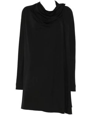 TOTEME Asymmetric Scarf Mini Dress - Black