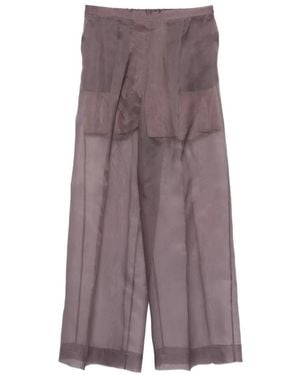 Antonelli Sheer Wide-Leg Trousers - Purple