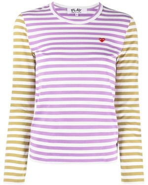 COMME DES GARÇONS PLAY ハートパッチ Tシャツ - パープル
