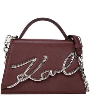 Karl Lagerfeld Small K/signature Tote Bag - Purple