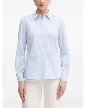Pedro Del Hierro Madrid Striped Long-Sleeve Shirt - Blue