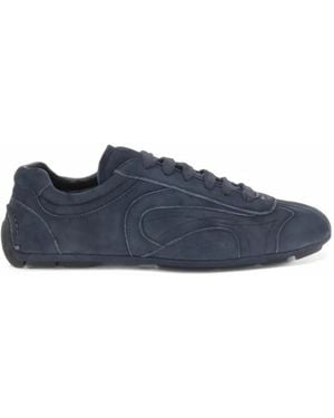 Prada Re-Edition Leather Trainers - Blue