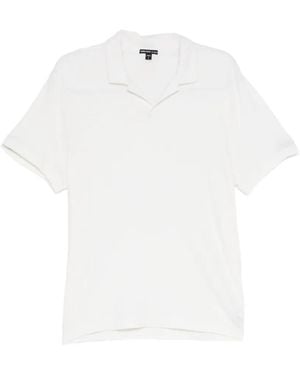 James Perse Polo A Maniche Corte Con Colletto Aperto - Bianco