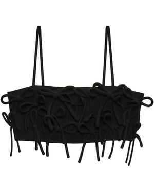 MSGM Cady Cropped Top - Black