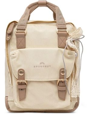Doughnut Macaroon Enchanted Lace-Detail Buckled Backpack - Natural