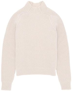 Fortela Pull Leona1 Côtelé À Col Montant - White