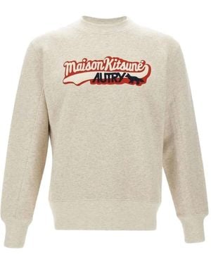 Maison Kitsuné X Autry Logo-Patch Sweatshirt - White