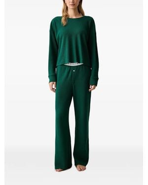 Polo Ralph Lauren Pyjama En Maille Gaufrée À Logo Brodé - Green