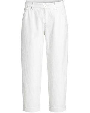 Pharaoh Claire Turn-Up Pants - White