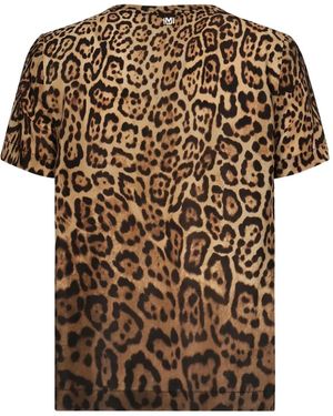 Marciano Leopard-Print Short-Sleeve T-Shirt - Brown