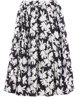 Comme des Garçons フローラル スカート - ホワイト