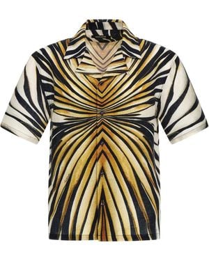 Roberto Cavalli Graphic-Print Shirt - Metallic