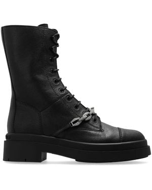 Jimmy Choo Nari Crystal-Embellished Combat Boots - Black