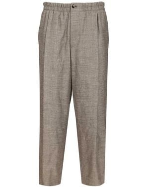Giorgio Armani Elasticated Waist Button Trousers - Grey