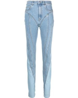 Mugler Spiral Skinny Jeans - Blue