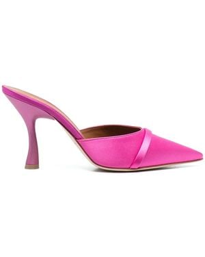 Malone Souliers Joella 90 Satin Heel Mules - Pink