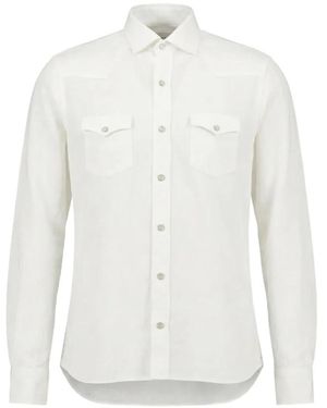 Barba Napoli Flap-Pocket Shirt - White