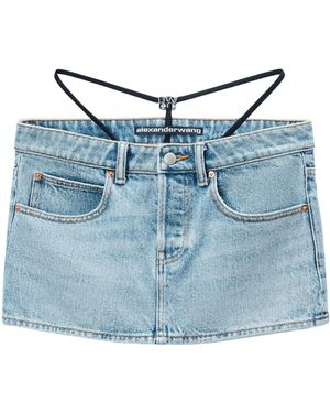 Alexander Wang Low-waisted Denim Skirt - Blue