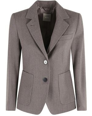 Kiltie Single-Breasted Blazer - Gray
