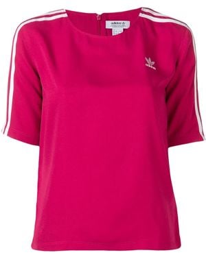 adidas 3ストライプ Tシャツ - ピンク