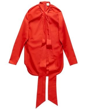 Tod's Tie-Neck Shirt - Red