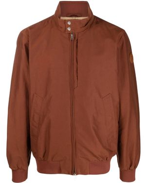 Woolrich Long-Sleeve Cotton Bomber Jacket - Brown
