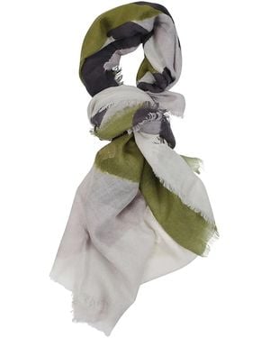 Altea Geometric-Print Scarf - Green