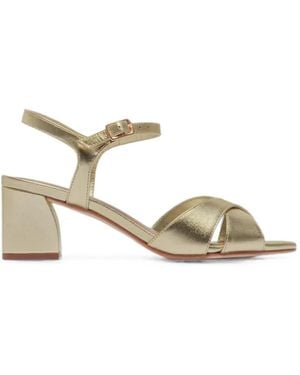 Bernardo Ginni Crossover Sandals - Metallic
