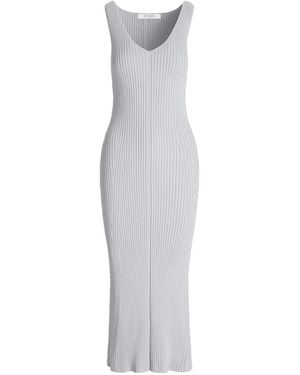 Aether Altair Ribbed Dress - White