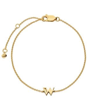 Monica Vinader Initial W Chain Bracelet - Metallic