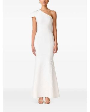 Elliatt Opline Floral-Embroidered Maxi Dress - White