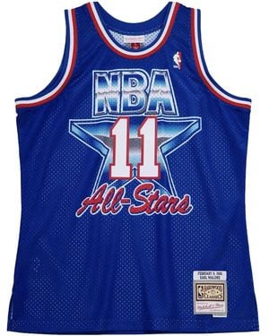 Mitchell & Ness "Nba Karl Malone 1992" All Star West Jersey Top - Blue