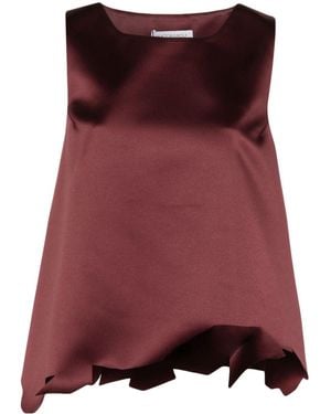 Viktor & Rolf Raw-Cut Hem Top - Red